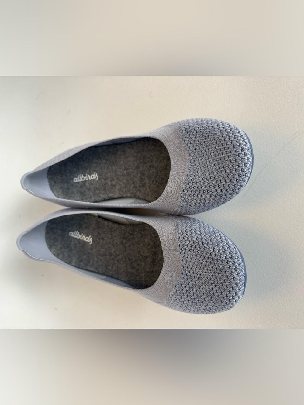 allbirds Light Gray Knit Ballet Flats, size 8, New